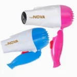 Nova 1290 Professional Foldable Hair Dryer 1000W (Multicolor)