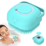 3 in 1 Exfoliating Body Scrub Brush , Mini Bath Sponge , Brush with Handle
