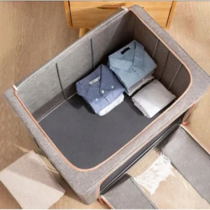 Improved Quality LARGE Storage Bags Organizers Cloth Storage Closet Organizer Bag – Water-resistant – Baby Zipper Box - Wardrobe Space Saver - Portable Travelling Gadget for Camping & Outdoor Use Clothing Organiser