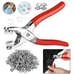 1 x Pliers and 25 x Buttons Buckle 50Pcs Helpful No Sewing Long Lifespan Clothing Installation Tools Button for Baby Clothes Hand Pressing button Machine Tool Metal Rivets Molds