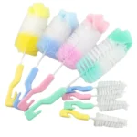 Baby milk bottle cleaning brushes 360 degree rotating sponge Baby Feeder Cleaning Brush Baby pacifier cleaning brush glass cleaning brush For Kitchen