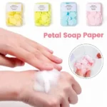 Random Disposable Soap Paper Cute Mini Hand Soap Flower-Shaped Paper Soap With Box Hand Soap Paper Portable Student Petal Soap Flakesm