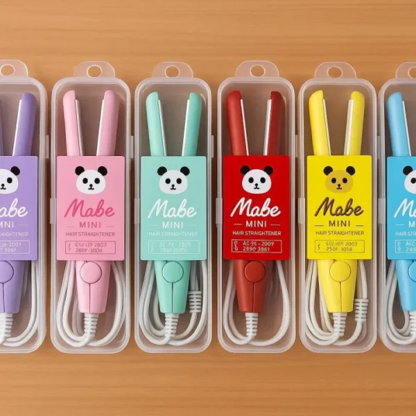 Mini Hair Straightener, Hair Straightener, Hair Straightener Curler, Travel Size Portable Hair Straightener, Mini Hair Flat Iron, Ceramic Tourmaline Iron Flat Straightening StylingMini Electronic Hair Straightener,mini straightner A1 quality Easy to cary,