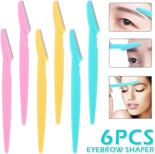Pack of 6 Twinkle Eyebrow Razor, Eyebrow and facial razors/Shaper for Women and Men Face Hair Remover