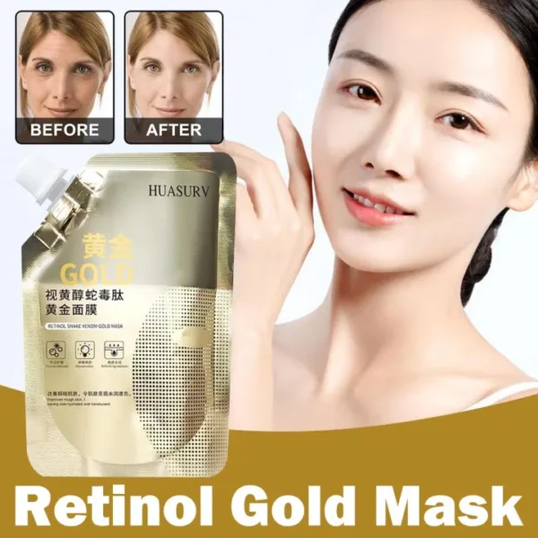 Retinol Gold Mask Deep Moisturizing Brightening Anti-aging Lifting Oil Tear-off Wrinkle Shrink Mud Mask Firming Control Facial mask 100ML
