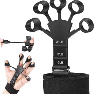 1 Peice Finger Gripper Guitar Finger Exerciser Hand Strengthener Hand Trainer BlackZ