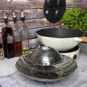 Steamer Stand Steamer Pot Stainless Steel Steamers Stand and Steamer Rack High Quality Stainless Steel Steamer Rack Rack Insert Stock Pot Steaming Tray Kitchen Home for Steam chicken Roast Steamer machine