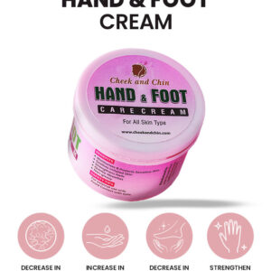 Cheek and chin hand and foot whitening cream