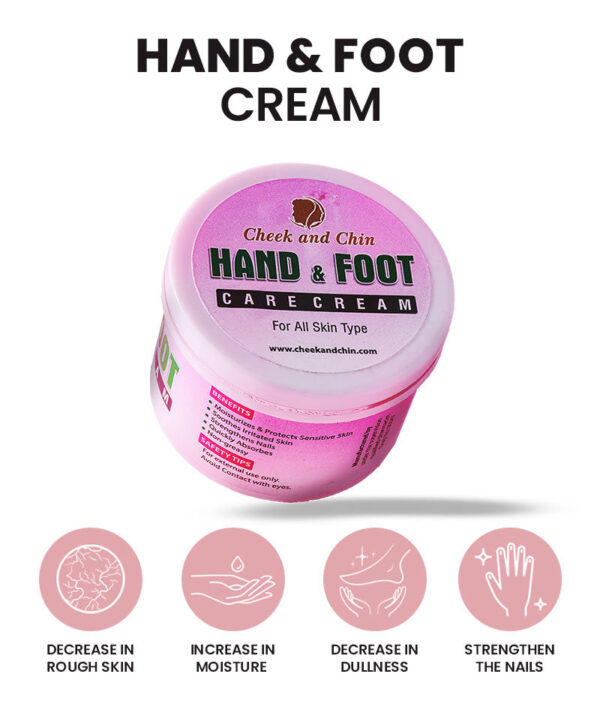Cheek and chin hand and foot whitening cream