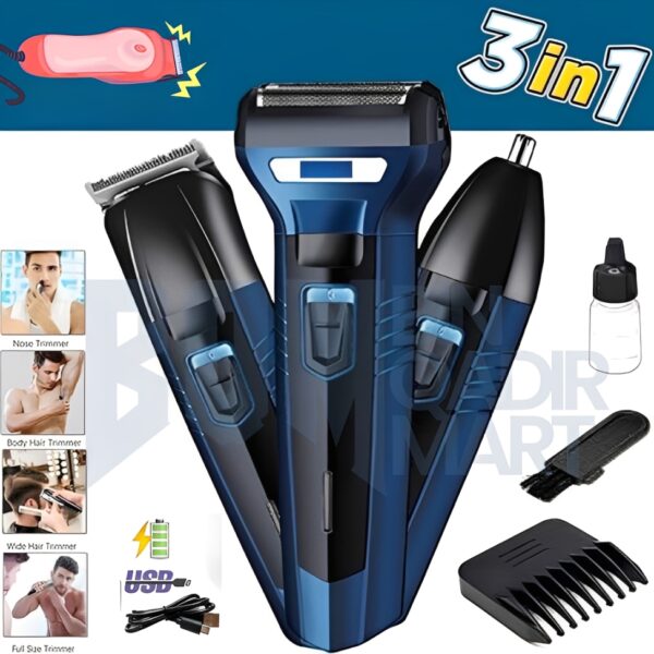 Kemei KM-6331 3 in 1 Grooming Kit with USB Charging