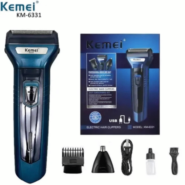 Kemei KM-6331 3 in 1 Grooming Kit with USB Charging