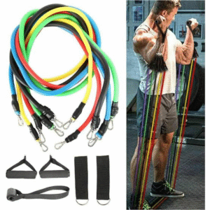 11(PCS) Power Exercise Resistance Band Set 5 in 1 Fitness Band Equipment for Men and Women